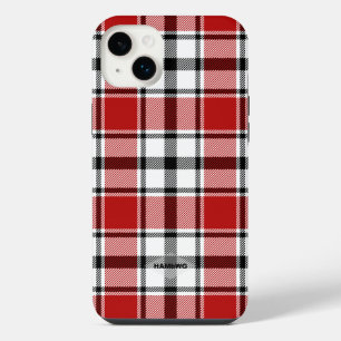 Red, Black and White Plaid Iphone Case HAMbWG