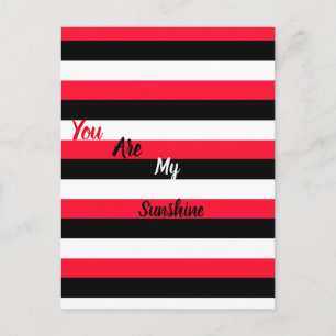 Red, Black and White Stripes Postcard