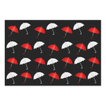 Red, Black and White Umbrellas Patterns