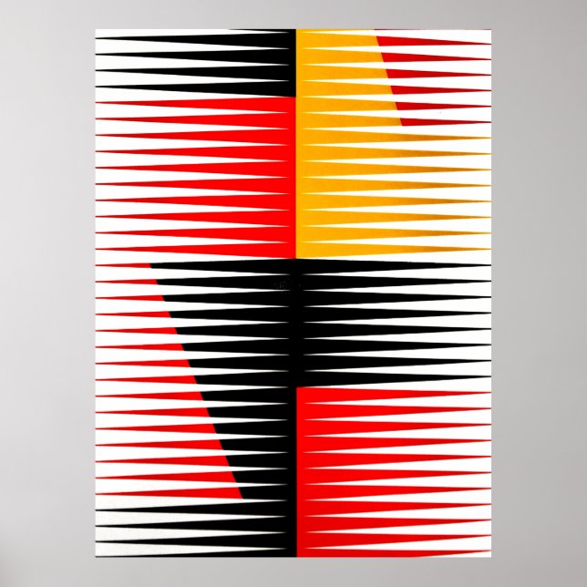 Red, black, and yellow artwork poster (Front)