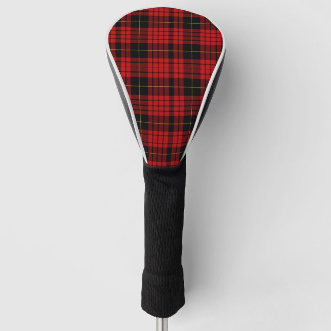 Red, Black and Yellow Tartan Plaid Tartan Golf Head Cover (Front)