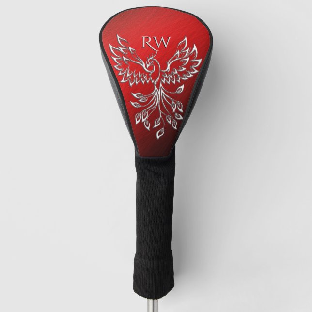 Red Black Ashes and Phoenix Personal Golf Head Cover (Front)