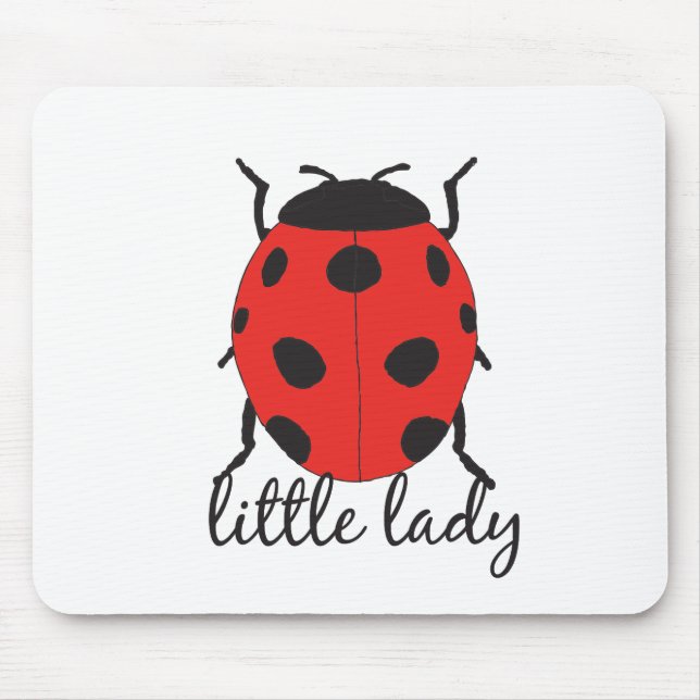 Red & Black Baby Ladybug Cute Red Ladybug Insect Mouse Pad (Front)
