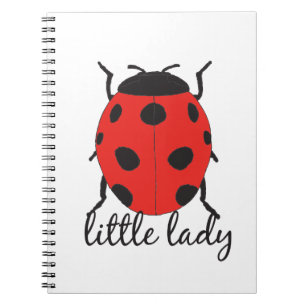 Red & Black Baby Ladybug Cute Red Ladybug Insect Notebook