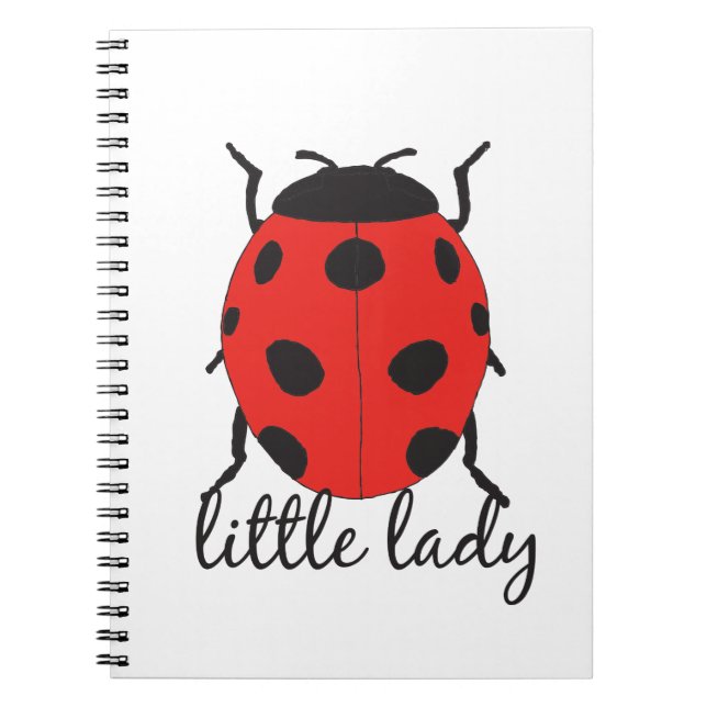 Red & Black Baby Ladybug Cute Red Ladybug Insect Notebook (Front)
