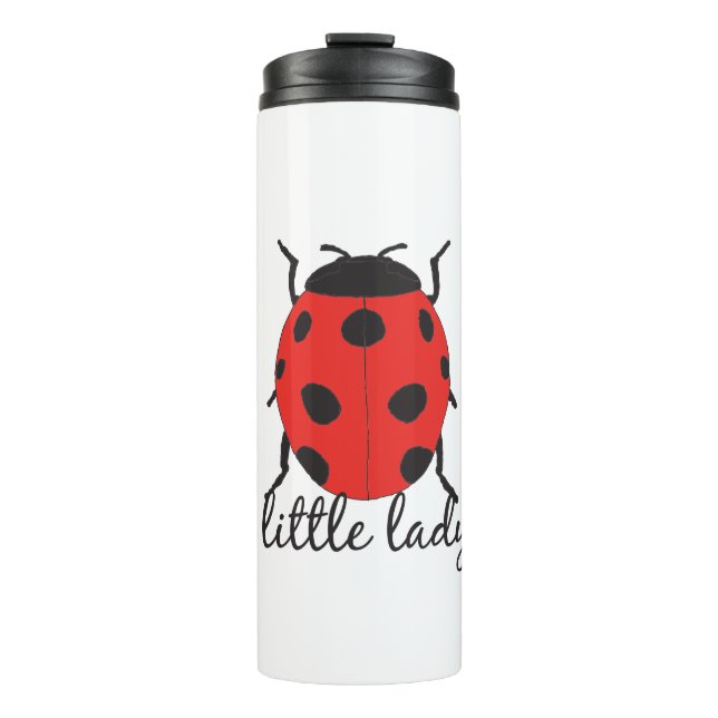Red & Black Baby Ladybug Cute Red Ladybug Insect Thermal Tumbler (Front)