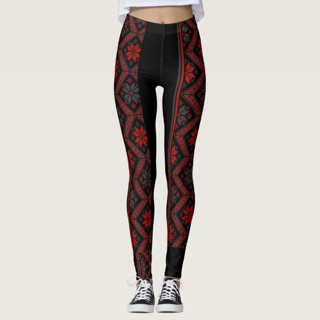 red& black beauty leggings (Front)