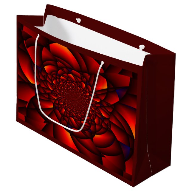 Red Black Blue Petal Large Gift Bag (Front Angled)