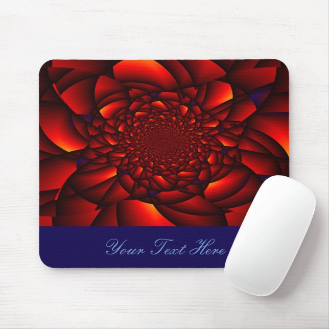 Red Black Blue Petal Mouse Pad (With Mouse)