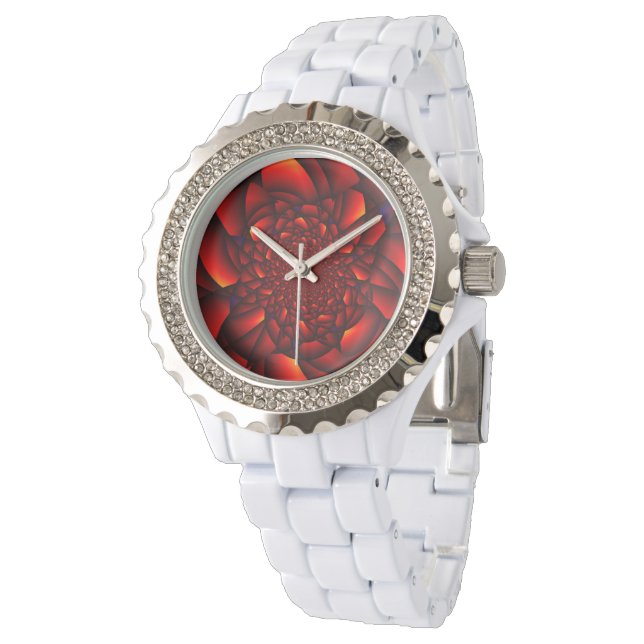 Red Black Blue Petal Watch (Angled)