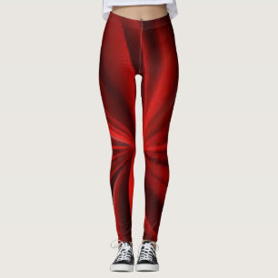 Red Black Brown Green abstract simple Colour cool Leggings