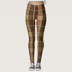 Red Black Brown Green Blue Colour Royal Tartan coo Leggings