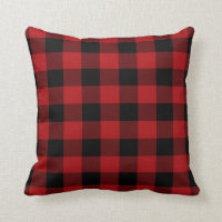 Red Black Buffalo Plaid Chequered Rustic