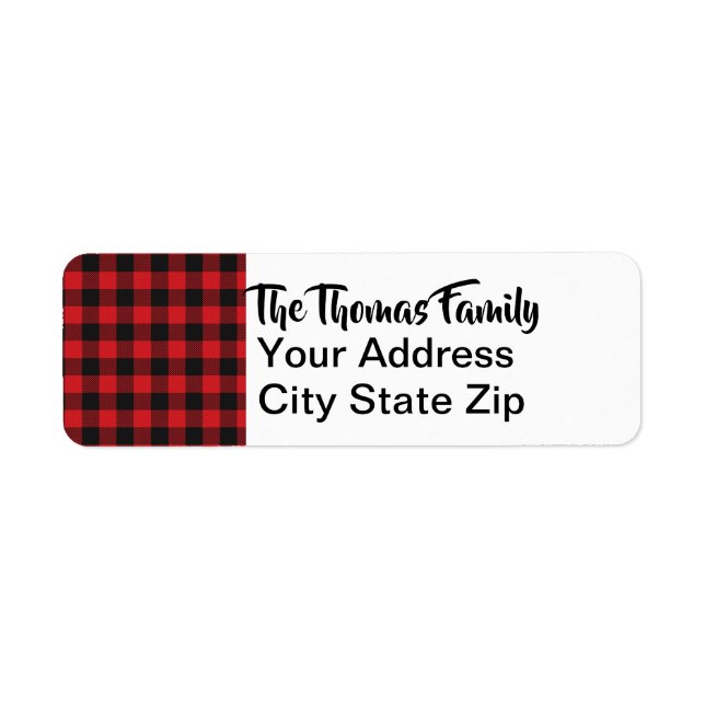 Red Black Buffalo Plaid Christmas Holiday (Front)