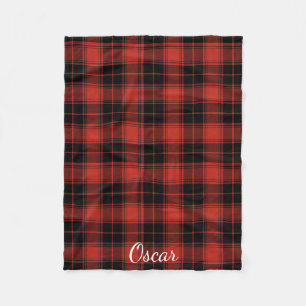 Red/Black Buffalo Plaid Fleece Blanket