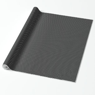 Red & Black Carbon Fibre Base Wrapping Paper