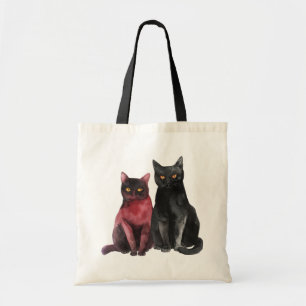 Red Black Cats Tote Bag