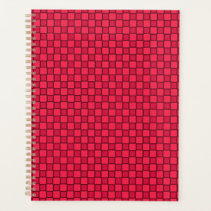 Red Black Chequerboard Planner