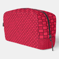 Red Black Chequerboard Toiletry Bag