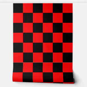 Red Black Chequered Check Wall Decor