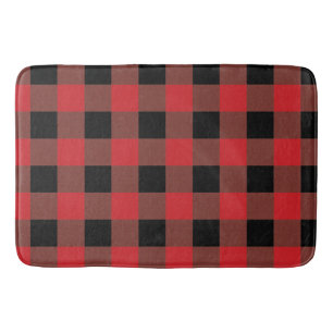 Red & Black Chequered Holiday Bathmat 