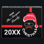 Red Black Christmas Holiday Party Calendar<br><div class="desc">Red Black Christmas Holiday Party Calendar.</div>