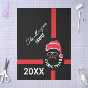 Red Black Christmas Holiday Party Tissue Paper