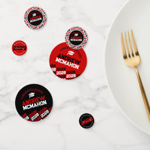 Red & Black Class of ANY YEAR Personalised Party Confetti
