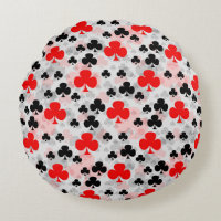 Red Black Clover Club Abstract Pattern Design