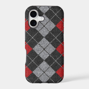 Red & Black Comfy Argyle Look iPhone 5 Case