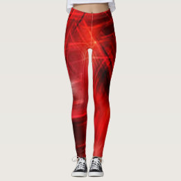 Red Black cool Modern Chic hipster collages artsy Leggings