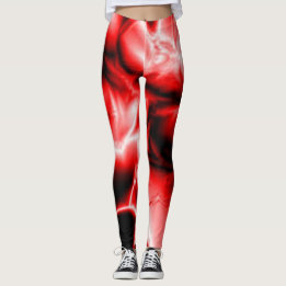 Red Black cool Modern Chic hipster collages artsy Leggings