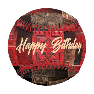 Red Black Copper 3D Mosaic  Baseball
