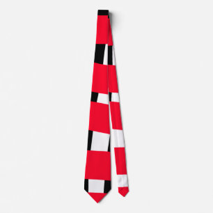 Red black cross chequerboard simple man boy gift t tie
