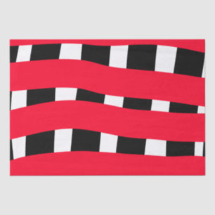 Red black cross chequerboard simple man boy gift t tissue paper
