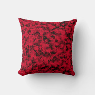 Red Black Cubism Abstract Pattern Cushion