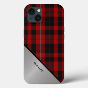 Red & Black Cunningham Tartan Plaid  iPhone 13 Case