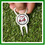Red & Black Custom Cart Personalised Marker  Divot Tool<br><div class="desc">Something special for a gentleman in your life who just might appreciate a golf cart that says "#1" . Ready to ride the course and help make it a great game -- this Michael is up for the job. Many things all in one -- divot tool, ball marker and can...</div>