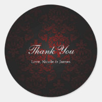 Red & Black Damask Gothic Dark Romantic