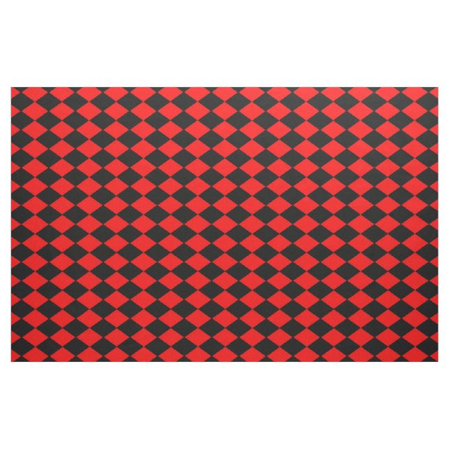Red Black Diamonds Fabric (Yard)