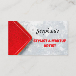 Red Black Elegant Professional Modern Monogram Business Card