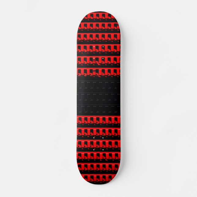 Red Black Fence Skateboard (Front)