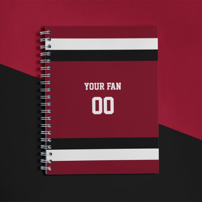 Red & Black Football Team Spiral Notebook (Creator Uploaded)