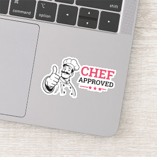 Red Black Funny Chef Approved