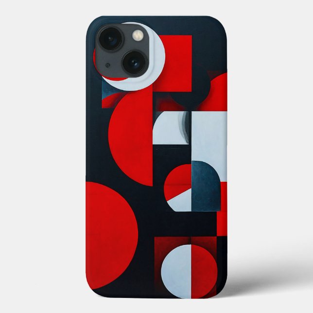 🔺 Red & Black Geometric Energy ⚫ Bold Abstract  Case-Mate iPhone Case (Back)