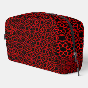 Red Black Geometric Seamless Pattern Toiletry Bag