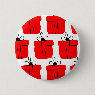 red black gift box design christmas coffee mug 6 cm round badge