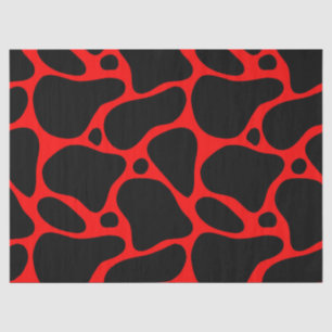 Red & Black Giraffe Pattern Tissue Paper