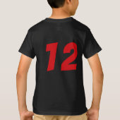 Red | Black Go Kart Racing Birthday T-Shirt (Back)