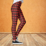 Red Black Gold Buffalo Plaid Leggings<br><div class="desc">These patterned leggings are a nice variation on the popular buffalo plaid theme. The plaid pattern uses red and black,  and embellishes it with a gold stripe and dot overlay. It pairs well with the Red Black Plaid Maple Leaf shirt in our store.</div>